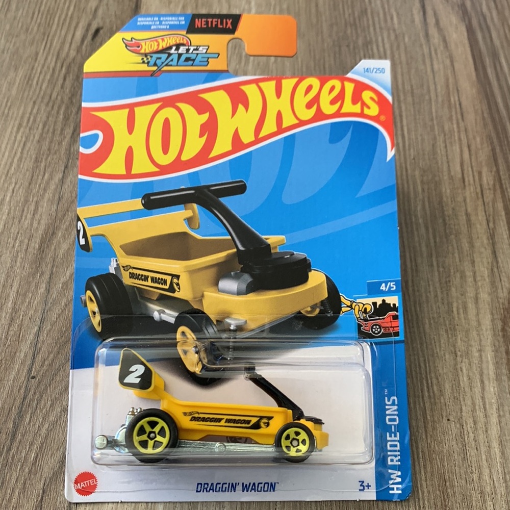 Hot Wheels Yellow Draggin Wagon Treasure Hunt 2024 HW Ride Ons Hotwheels  🆕